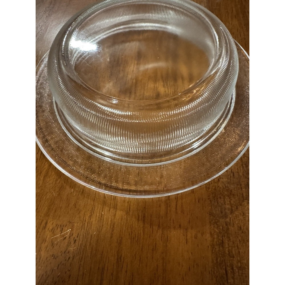 Vintage Chefs Choice Ribbed Glass Baking Dish Store Food 2 Quart Clear with Lid - Picture 6 of 10